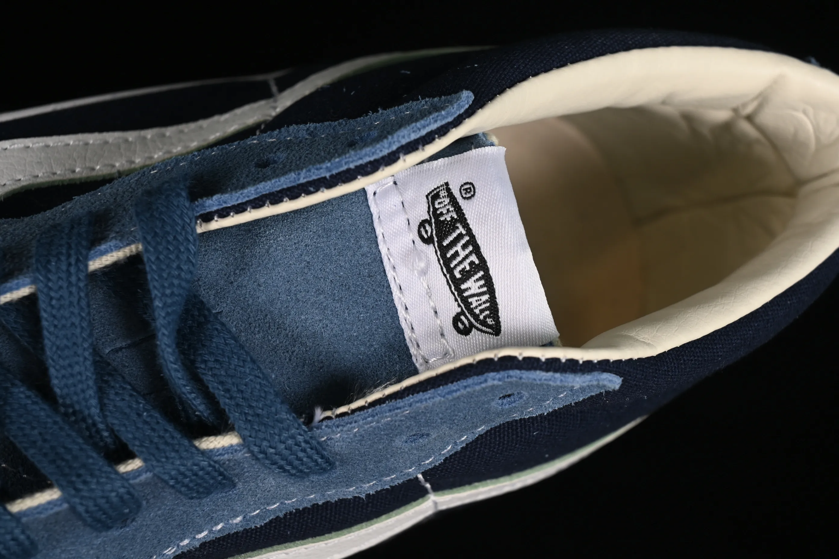 All categories Vans Vans series Vans Mid Vans Sk8-Mid Reissue 83 high-end branch blue stitching suede casual retro skateboard shoes VN000CQQDWR